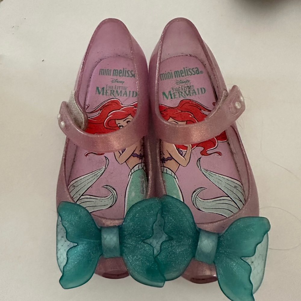 Mini Melissa Kids Pink and Green Shoes